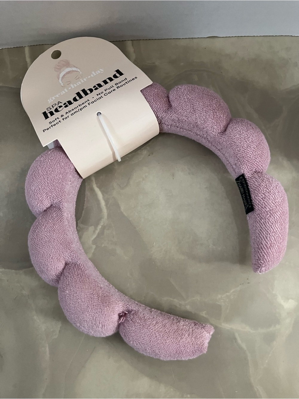 Pink Padded Terry Cloth Headband